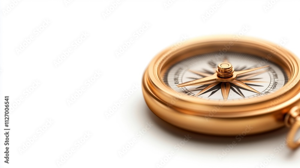 Isolated Compass on White Background. Generative AI Isolated Compass on White Background. Generative AI