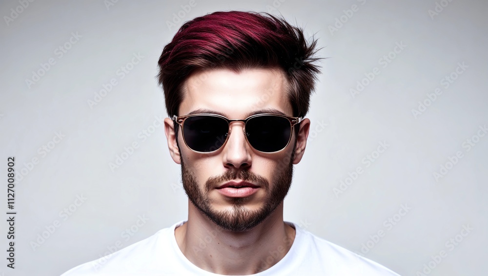 portrait of young man in sun glasses portrait of young man in sun glasses
