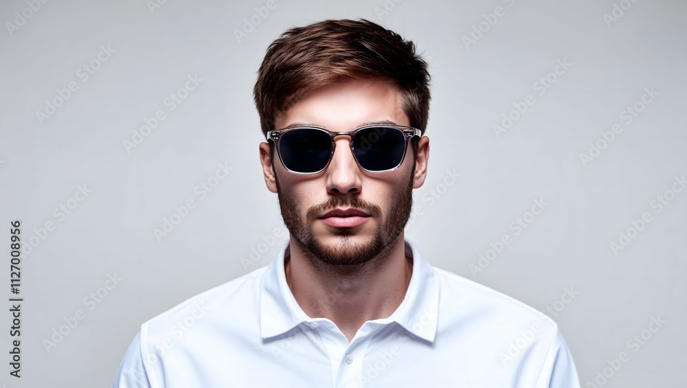 Obraz premium portrait of young man in sun glasses
