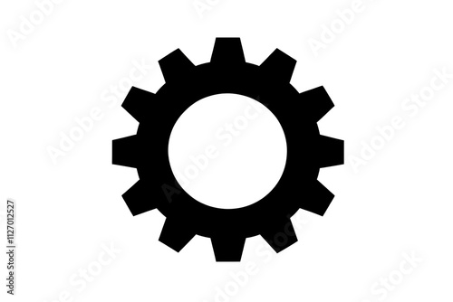 a black and white gear