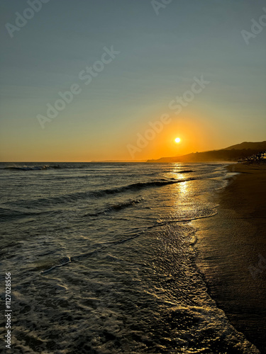 sunset on the beach
