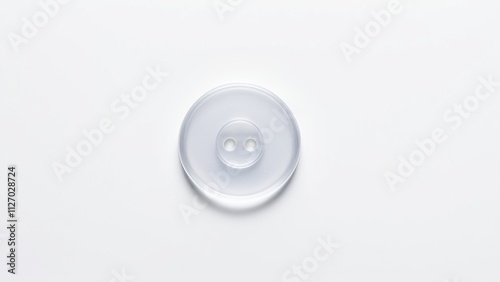 Minimalist transparent button perfect for creative and craft projects.