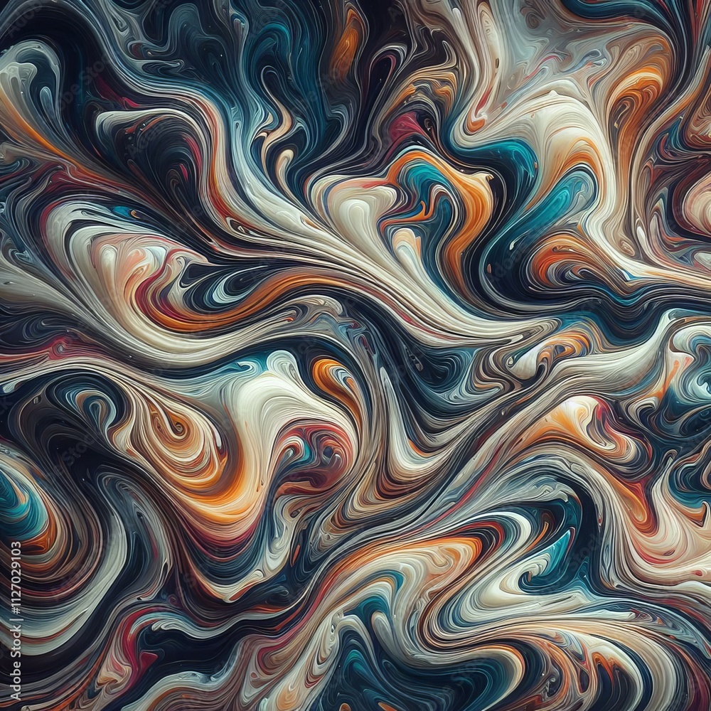 Liquid Marble Effect A swirling blend of colors resembling liqui