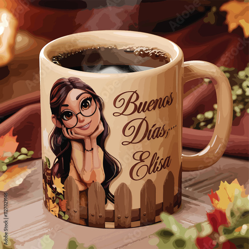 coffee cup mockup design illustration