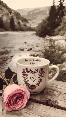 coffee cup mockup design illustration
