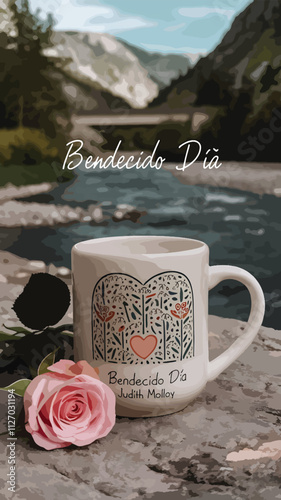 coffee cup mockup design illustration