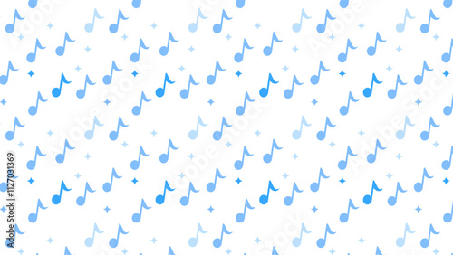 background illustration of seamless blue musical notes.