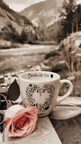 coffee cup mockup design illustration