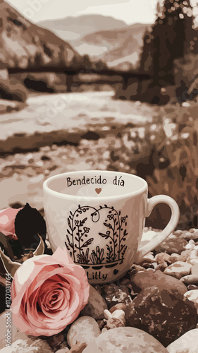 coffee cup mockup design illustration