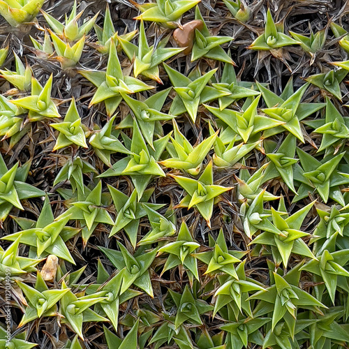 Deuterocohnia lorentziana (also known as Deuterocohnia brevifolia), a terrestrial bromeliad, obtains moisture from the air or from ocean fogs in its native habitat (Andes mountains in Bolivia) photo