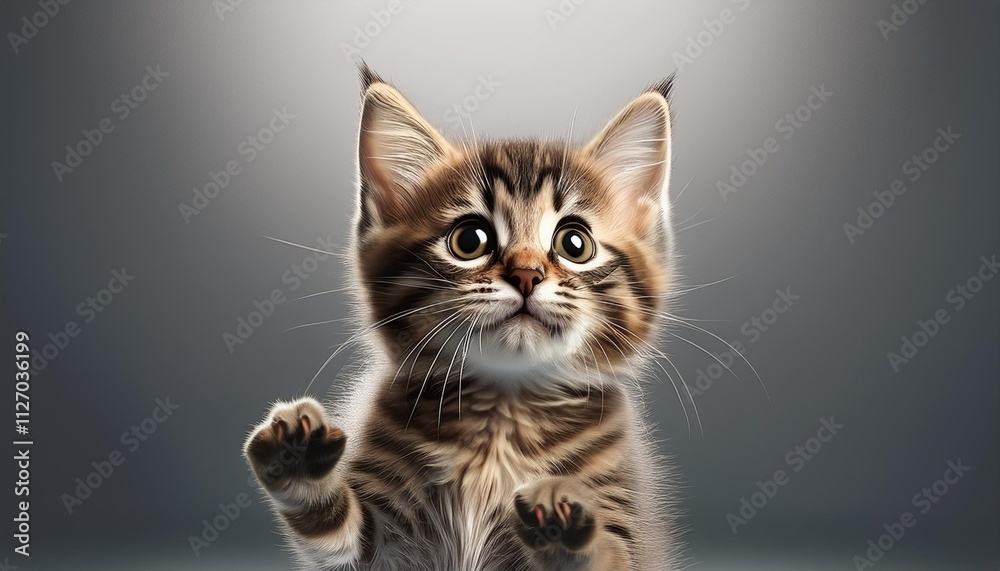 Obraz premium black and white cat