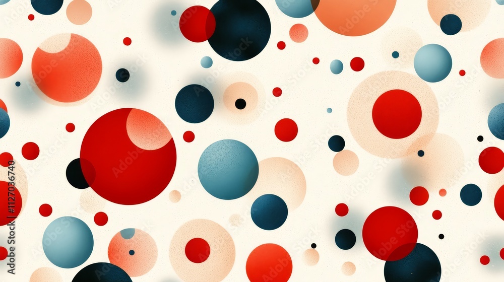 Captivating interplay of red, white and blue circles in a dynamic vibrant pattern design Captivating interplay of red, white and blue circles in a dynamic vibrant pattern design
