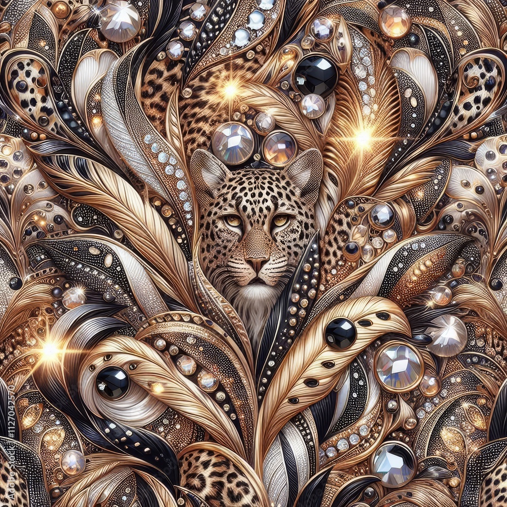 Fototapeta premium leopard skin texture 