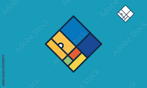 Geometric Elephant for Drawing or Logo