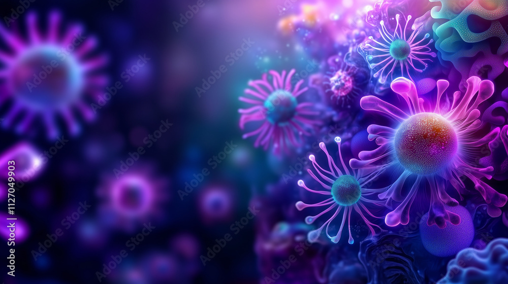 Microscopic visualization of microorganism colonies Microscopic visualization of microorganism colonies