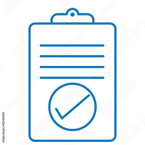 Clipboard icon vector. Task line icon symbol vector illustration