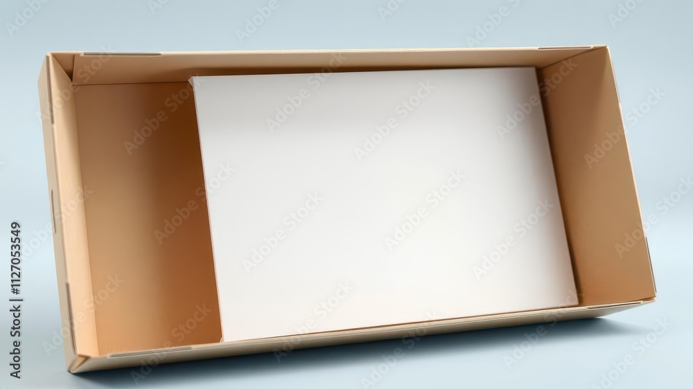 Fototapeta premium Carton box dieline for bottle package mockup with die cut lines and creases, packaging design, die cut, box