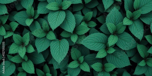 Close-up photo of lush green leaves with intricate veins and varying shades of green, foliage, leaves, plant