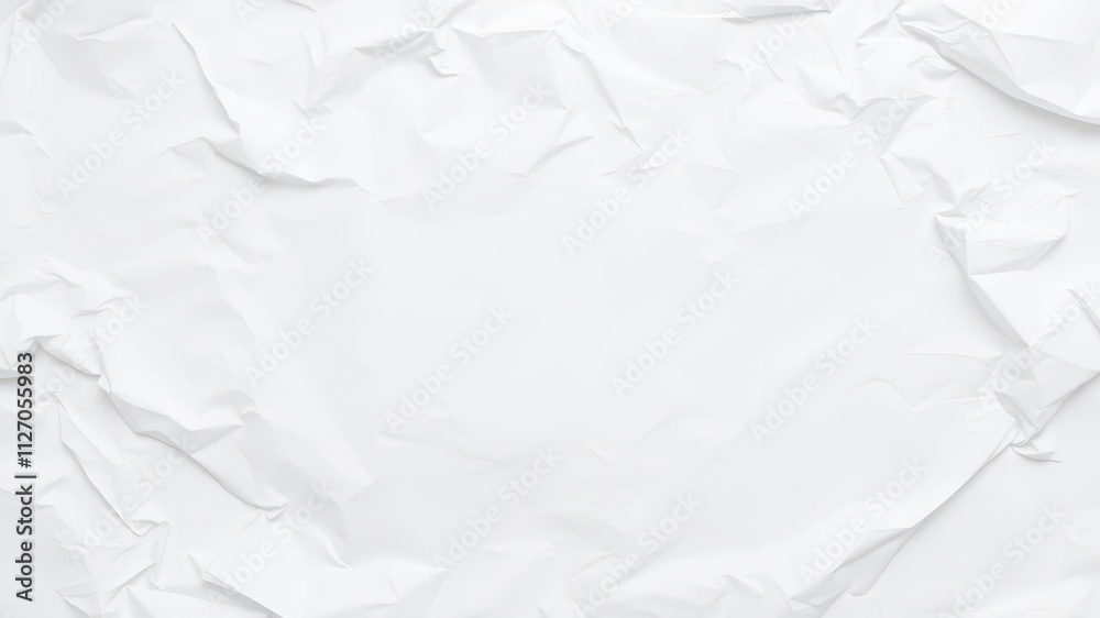 Close-up shot of a white paper texture background with soft, crinkled folds and smooth surface, background, white, smooth Close-up shot of a white paper texture background with soft, crinkled folds and smooth surface, background, white, smooth