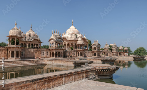 One of the most visited holy places in Mathura is Kusum Sarovar Lake. India.