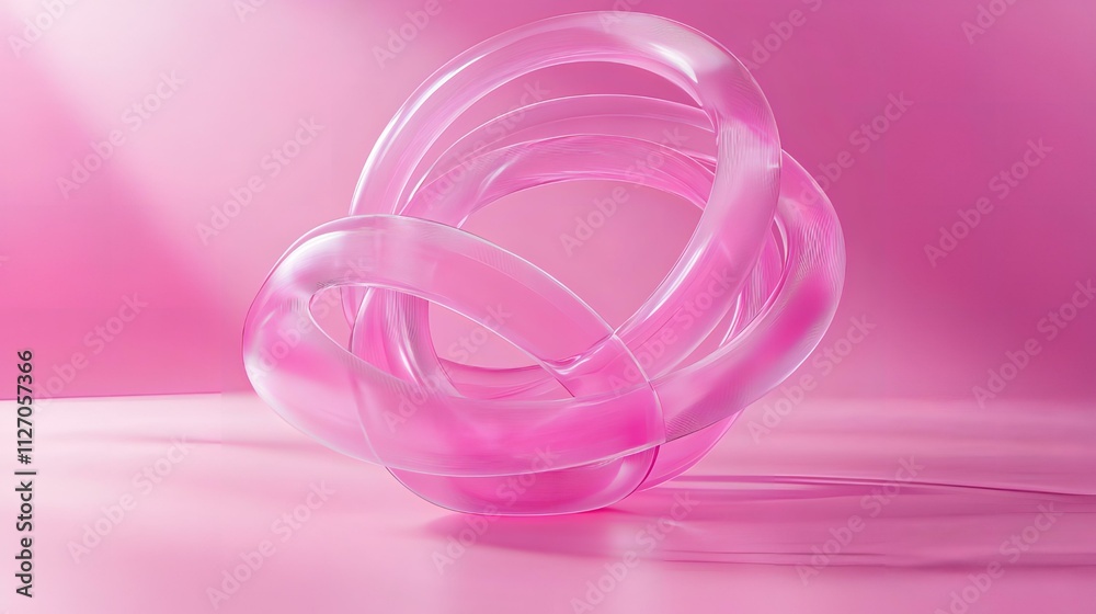 Abstract Pink Glass Sculpture: A Modern Artistic Representation Abstract Pink Glass Sculpture: A Modern Artistic Representation
