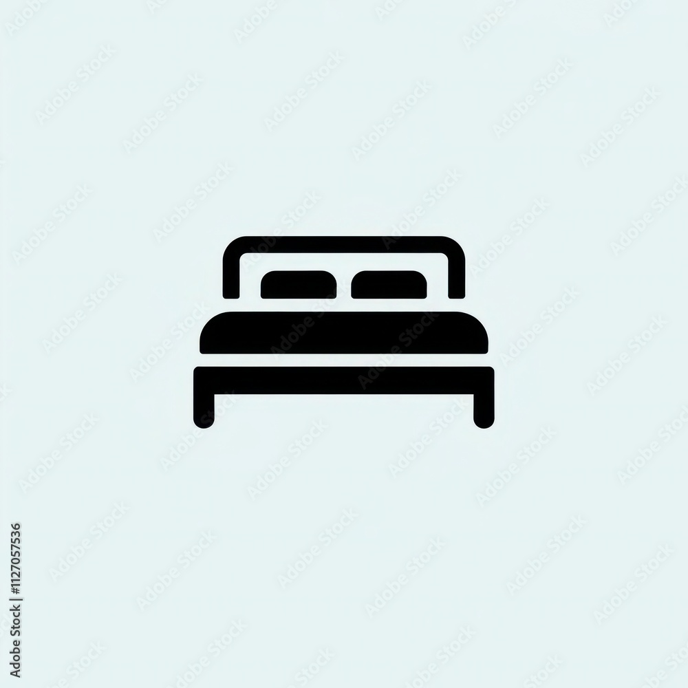 Double bed vector icon
Double bed vector icon