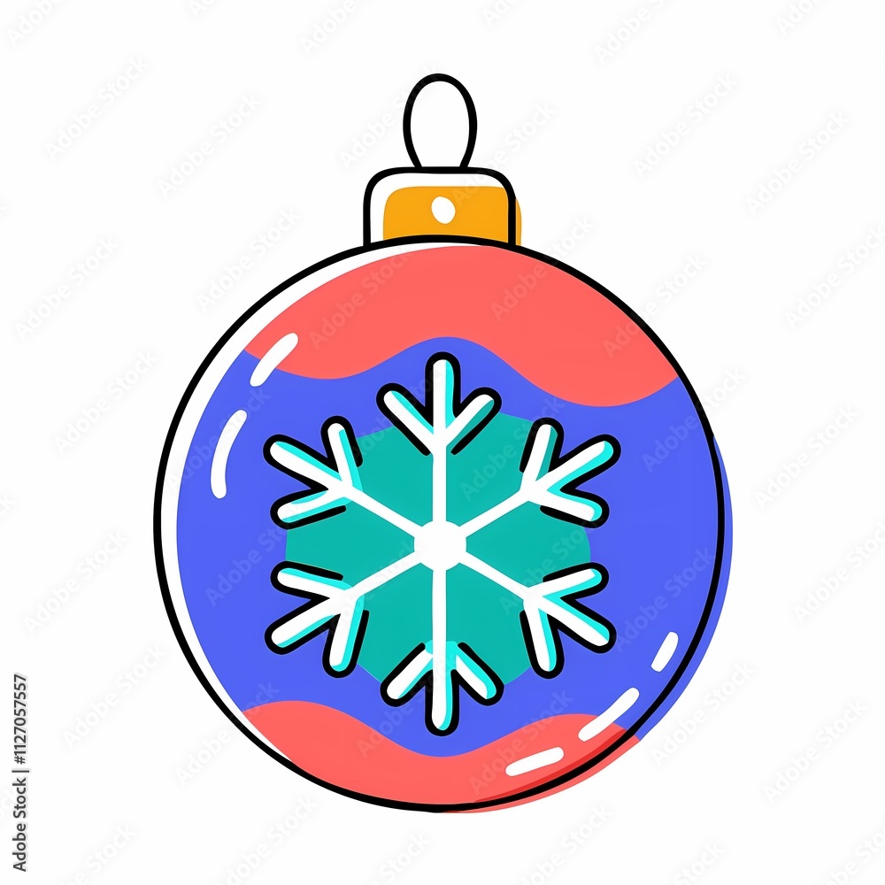 christmas ball with snowflake christmas ball with snowflake