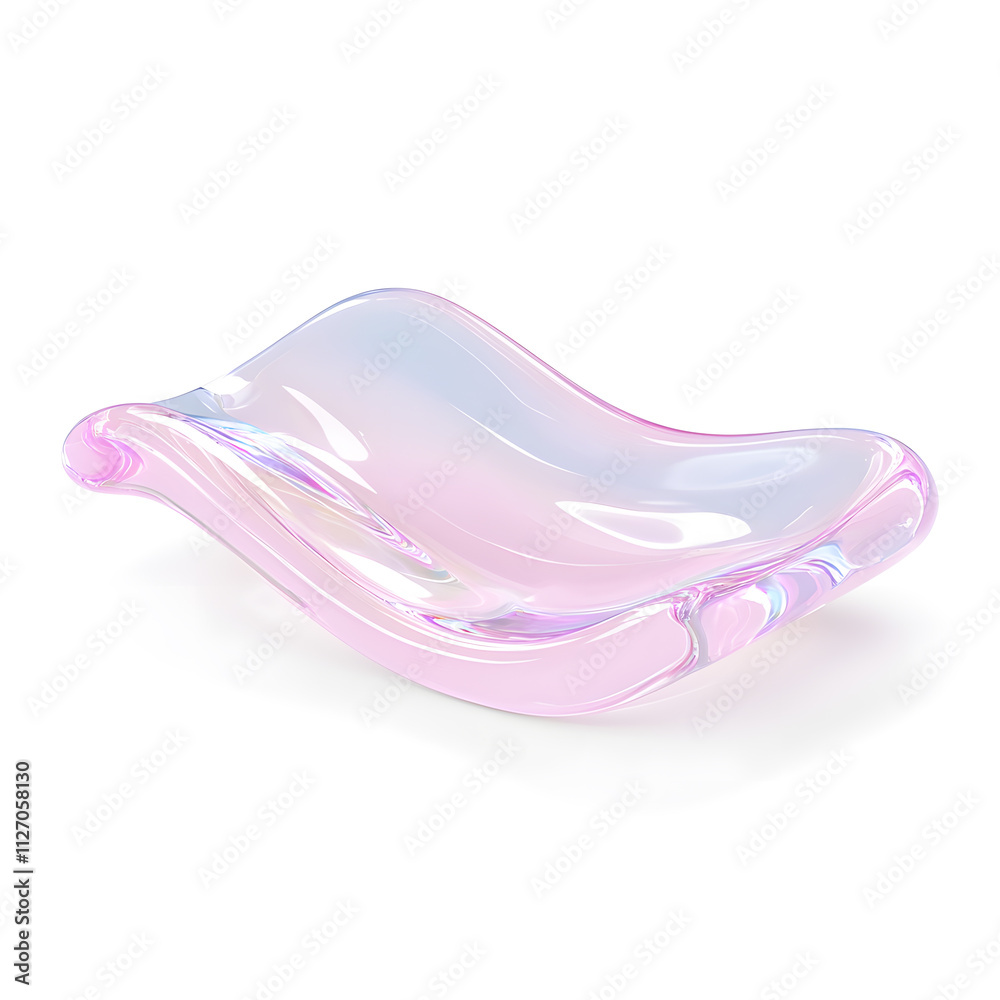 Transparent  Glossy Vibrant Pink Gel  and Isolated on white background