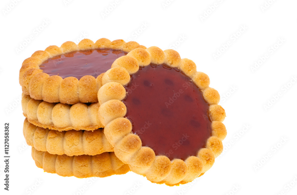 cookies with jam isolated cookies with jam isolated
