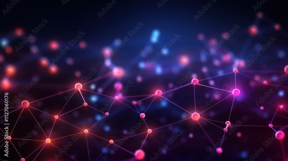 Abstract Network Nodes Connected By Lines Abstract Network Nodes Connected By Lines