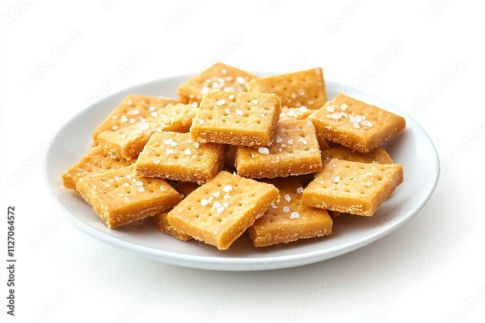 A plate of golden, glossy toffee squares with a smooth texture and slight cracks on the surface, garnished with a sprinkle of sea salt.