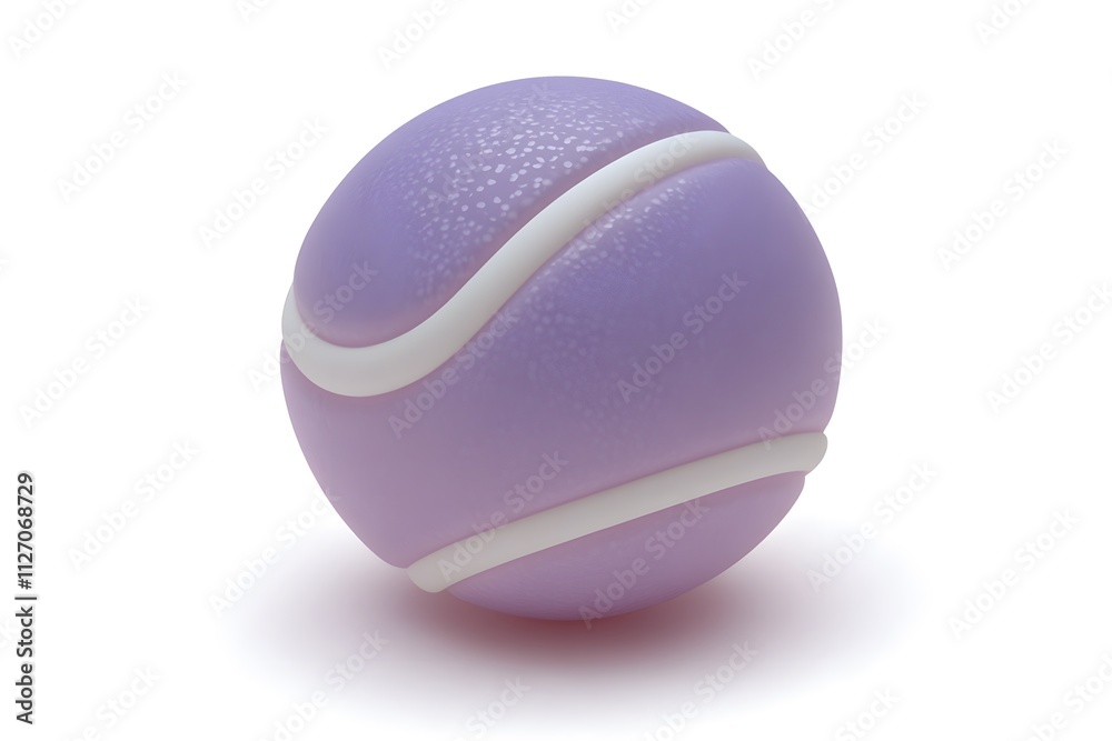 3D Lavender Tennis Ball: 3D Render, Sport Equipment, Close-Up View, Soft Focus, Abstract Background 3D Lavender Tennis Ball: 3D Render, Sport Equipment, Close-Up View, Soft Focus, Abstract Background