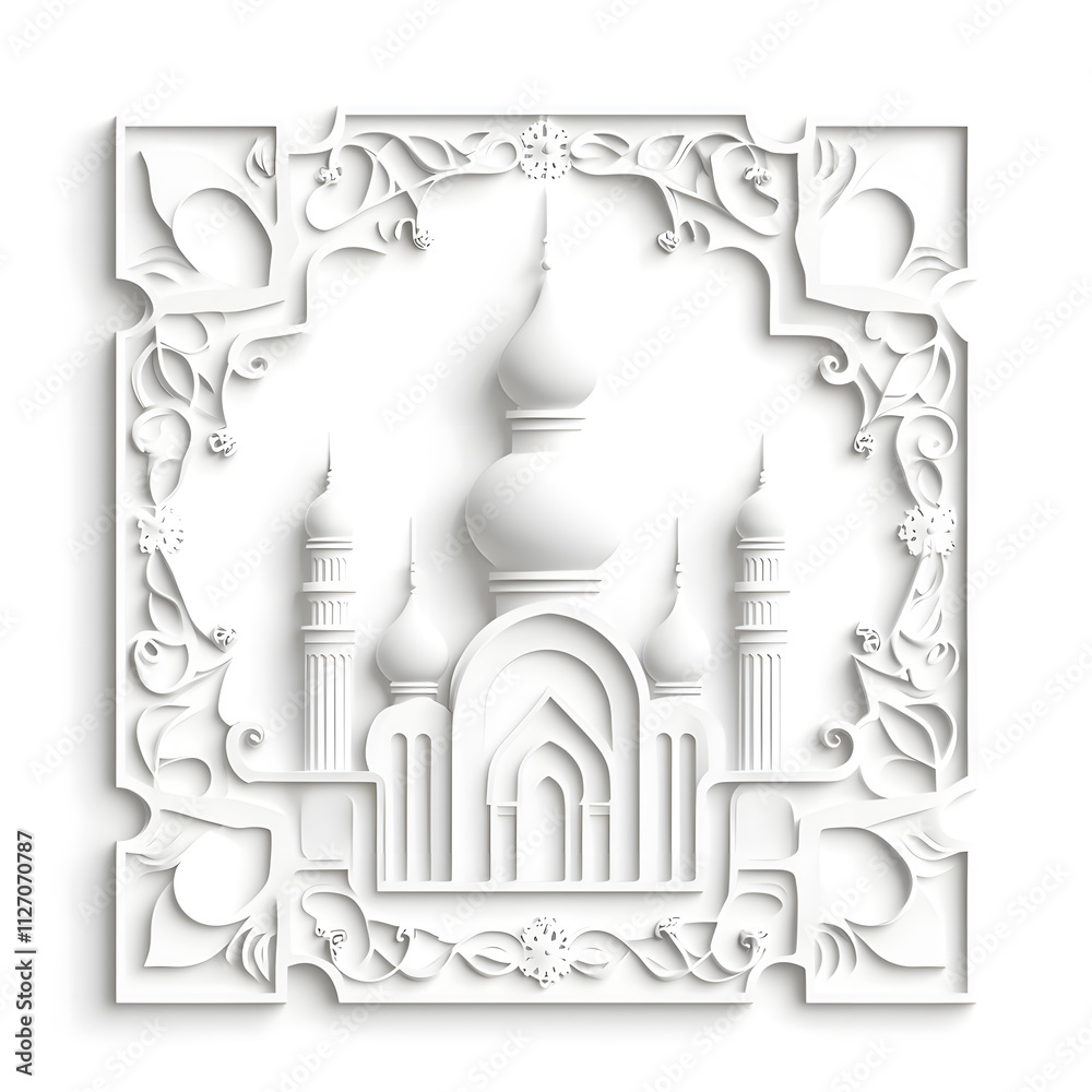 3d arabic ornament isolated on white background. Typical geometry of arabic architecture, islamic ornament decoration 3d arabic ornament isolated on white background. Typical geometry of arabic architecture, islamic ornament decoration
