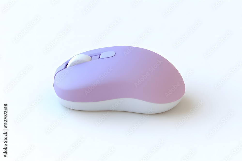 3D Illustration Explore Ergonomic Lavender Computer Mouse Design for Enhanced Productivity 3D Illustration Explore Ergonomic Lavender Computer Mouse Design for Enhanced Productivity