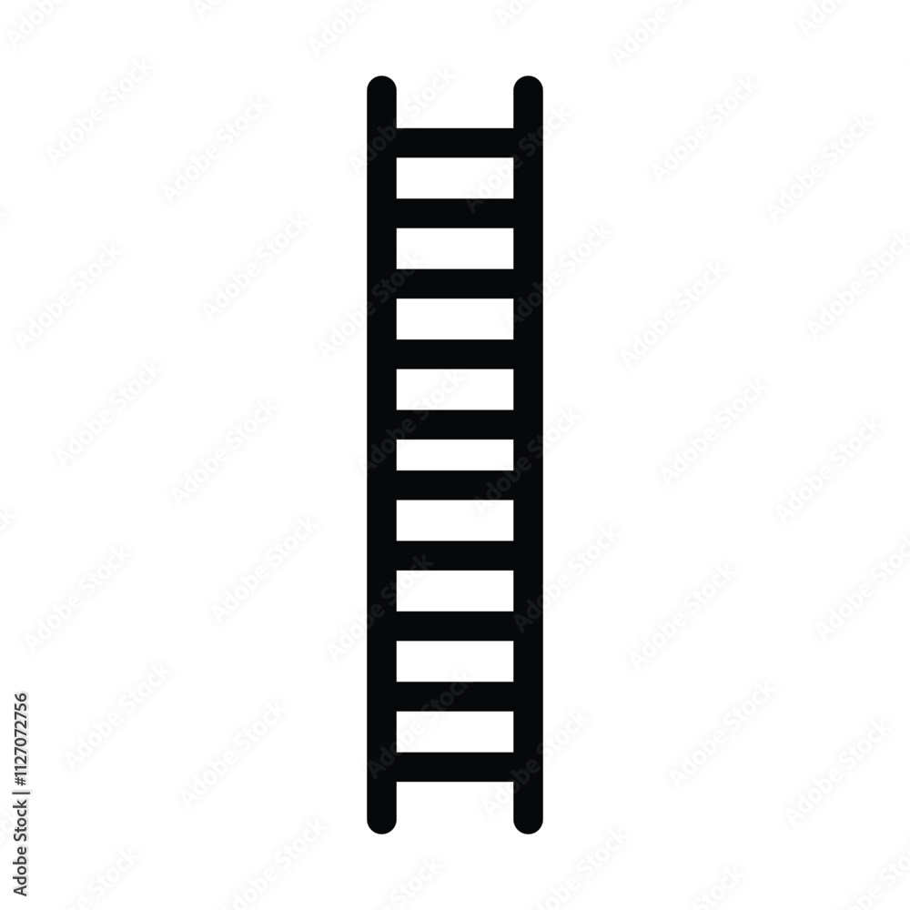 Ladder icon, vector symbol illustration design element for step-by-step business growth and success Ladder icon, vector symbol illustration design element for step-by-step business growth and success