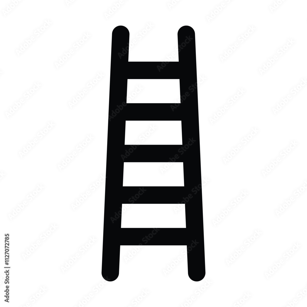 Ladder icon, vector symbol illustration design element for step-by-step business growth and success Ladder icon, vector symbol illustration design element for step-by-step business growth and success