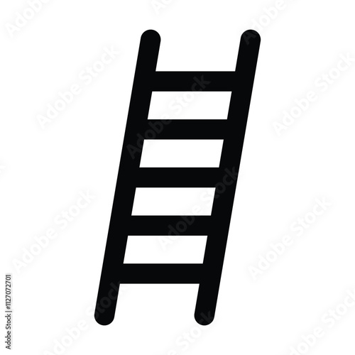 Ladder icon, vector symbol illustration design element for step-by-step business growth and success