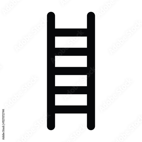 Ladder icon, vector symbol illustration design element for step-by-step business growth and success