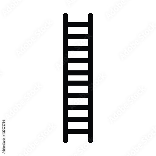 Ladder icon, vector symbol illustration design element for step-by-step business growth and success