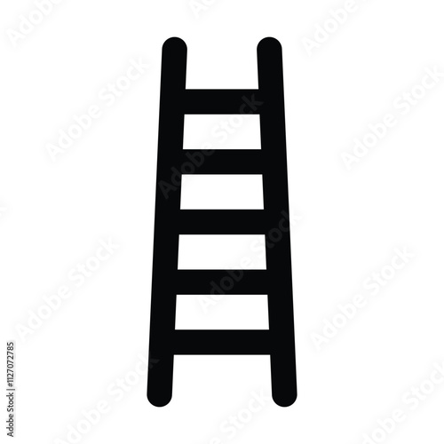 Ladder icon, vector symbol illustration design element for step-by-step business growth and success