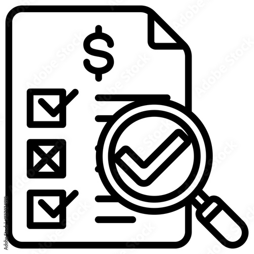 Audit  Icon Element For Design