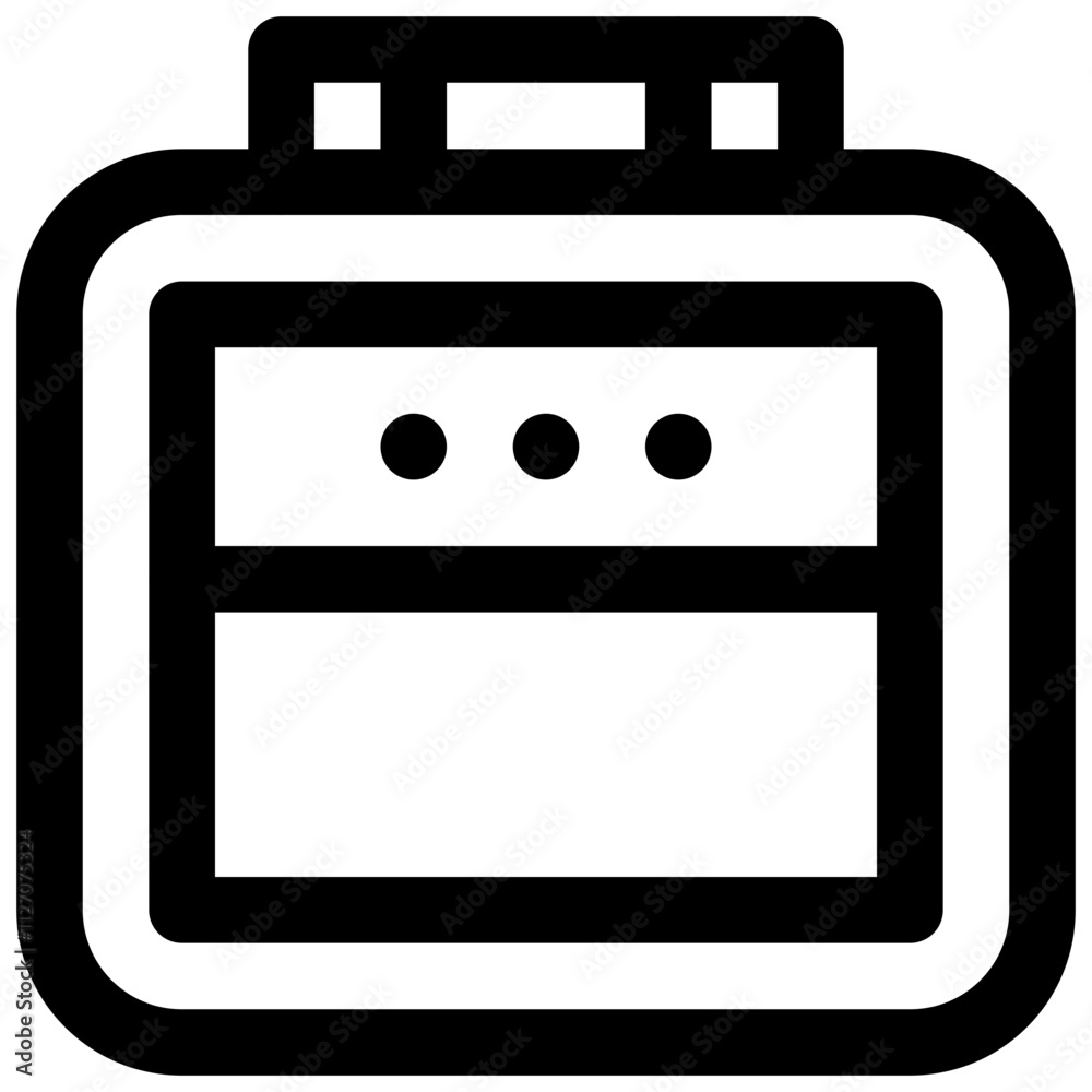 Amplifier combo. Editable stroke vector icon.