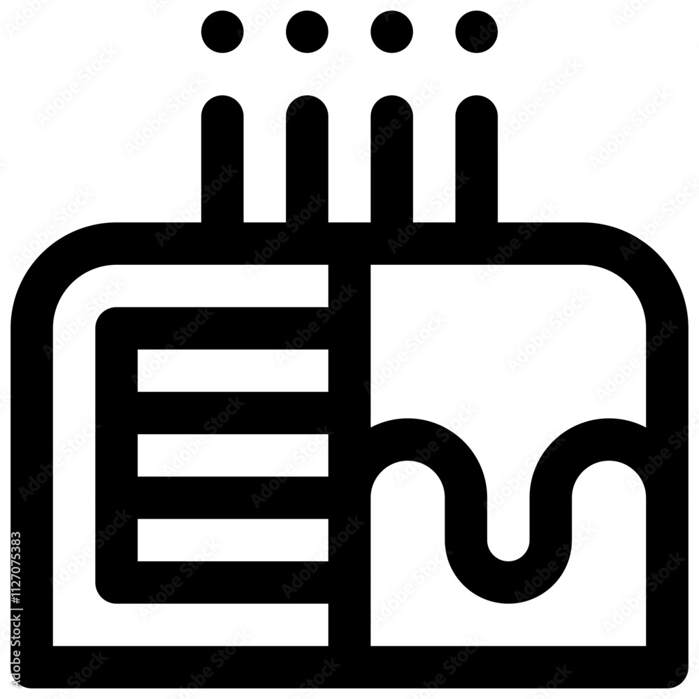 Birthday cake. Editable stroke vector icon. Birthday cake. Editable stroke vector icon.