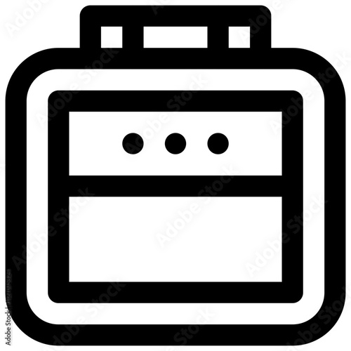Amplifier combo. Editable stroke vector icon.