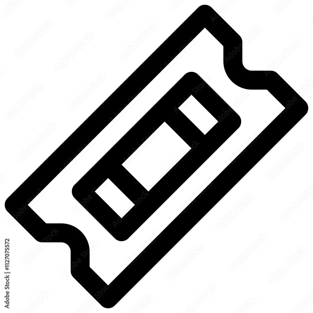 Ticket. Editable stroke vector icon. Ticket. Editable stroke vector icon.