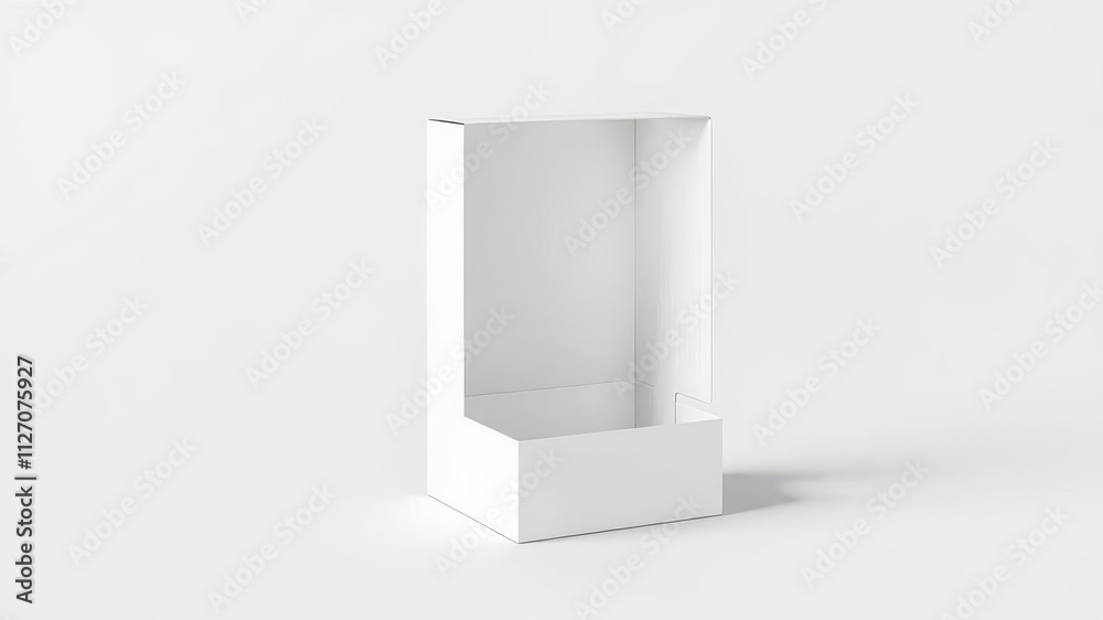 Rigid sleeve box die cut mockup template with clean design and realistic shadow, vector, clean, template Rigid sleeve box die cut mockup template with clean design and realistic shadow, vector, clean, template