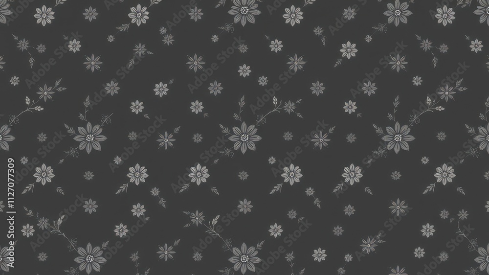 Seamless charcoal small floral elements wallpaper pattern, wallpaper, elements, charcoal Seamless charcoal small floral elements wallpaper pattern, wallpaper, elements, charcoal
