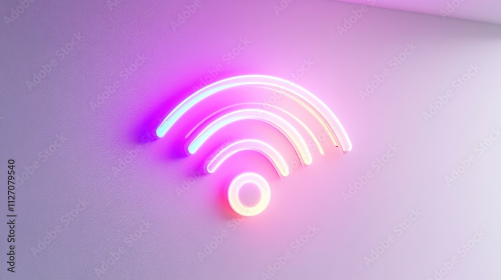Wi-Fi symbol with bright visual design represents seamless connectivity and modern communication technology. Emphasizing the importance of wireless networks in today's digital world. Wi-Fi symbol with bright visual design represents seamless connectivity and modern communication technology. Emphasizing the importance of wireless networks in today's digital world.