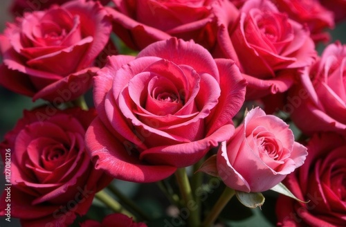 bouquet of pink roses, pink roses romantic background