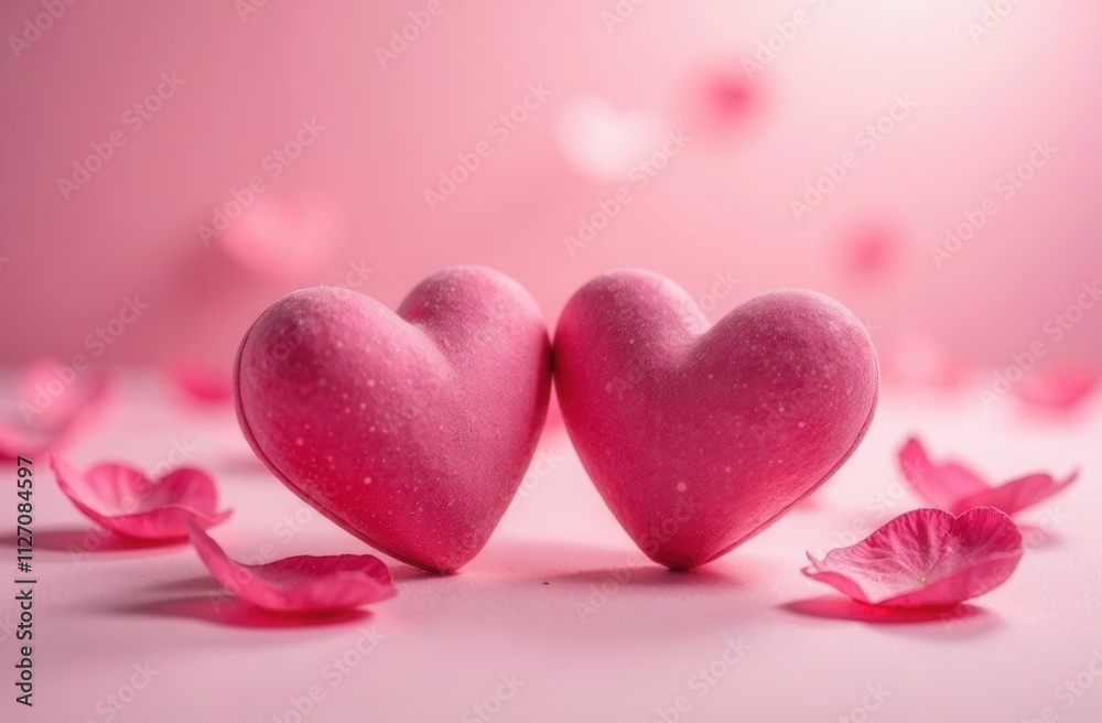 two hearts on pink background, valentine two hearts on pink background, valentine
